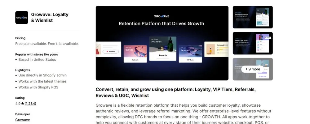 Growave  loyalty app 